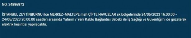 Foto - İstanbullular dikkat! Bu ilçelerde elektrik kesintisi yaşanacak