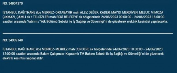 Foto - İstanbullular dikkat! Bu ilçelerde elektrik kesintisi yaşanacak