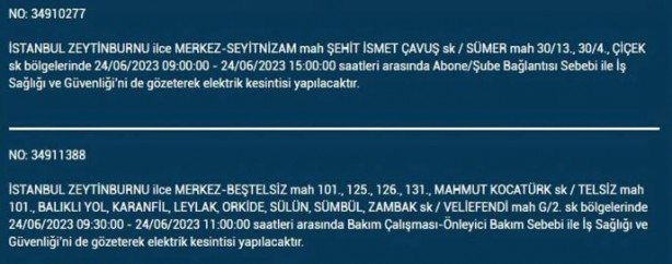Foto - İstanbullular dikkat! Bu ilçelerde elektrik kesintisi yaşanacak
