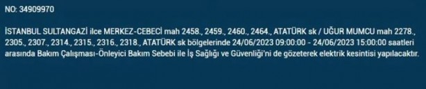Foto - İstanbullular dikkat! Bu ilçelerde elektrik kesintisi yaşanacak