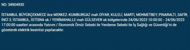 Foto - İstanbullular dikkat! Bu ilçelerde elektrik kesintisi yaşanacak