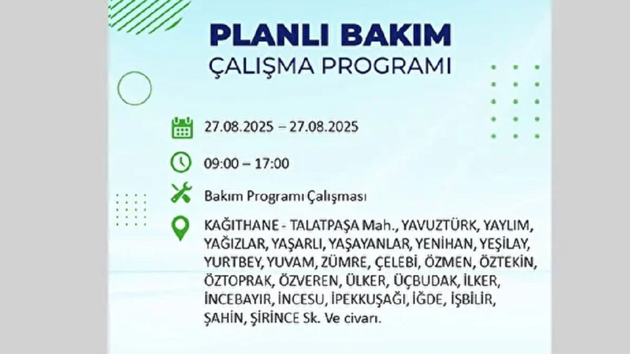 Foto - İstanbullular dikkat! Bu ilçelerde elektrikler kesilecek