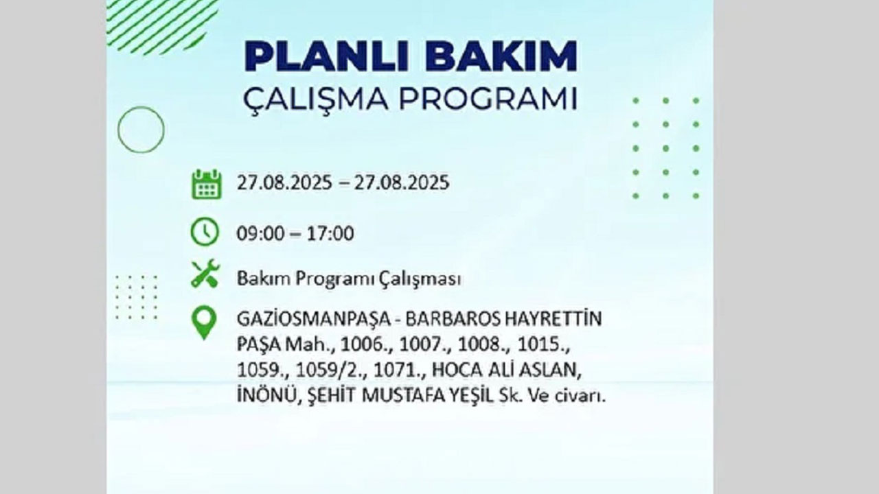 Foto - İstanbullular dikkat! Bu ilçelerde elektrikler kesilecek