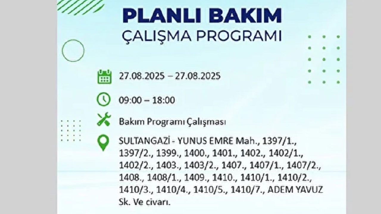 Foto - İstanbullular dikkat! Bu ilçelerde elektrikler kesilecek