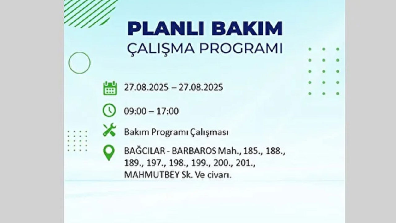 Foto - İstanbullular dikkat! Bu ilçelerde elektrikler kesilecek