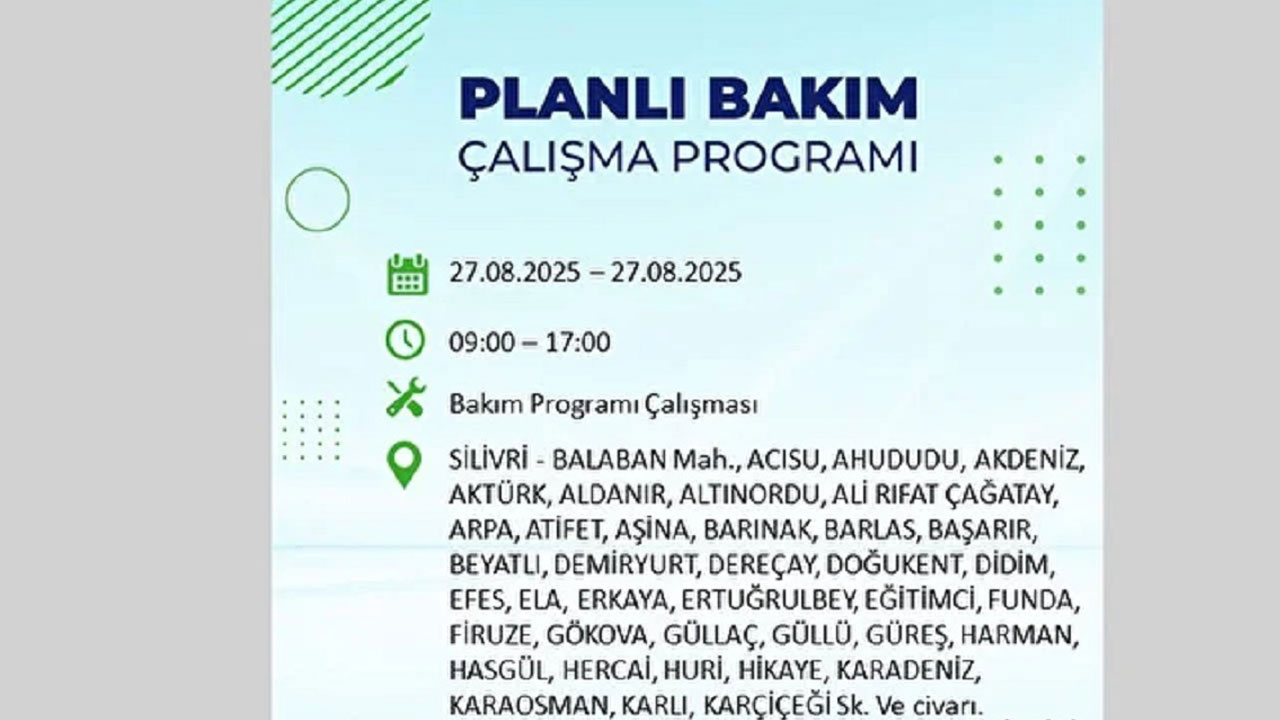 Foto - İstanbullular dikkat! Bu ilçelerde elektrikler kesilecek