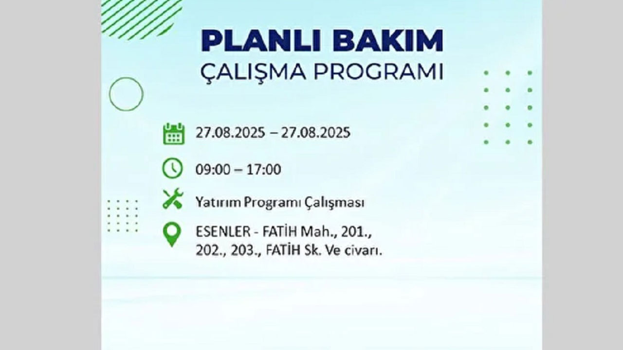 Foto - İstanbullular dikkat! Bu ilçelerde elektrikler kesilecek