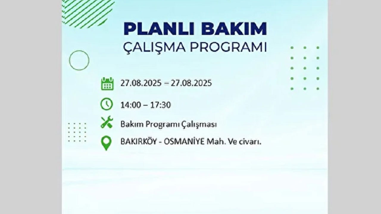 Foto - İstanbullular dikkat! Bu ilçelerde elektrikler kesilecek