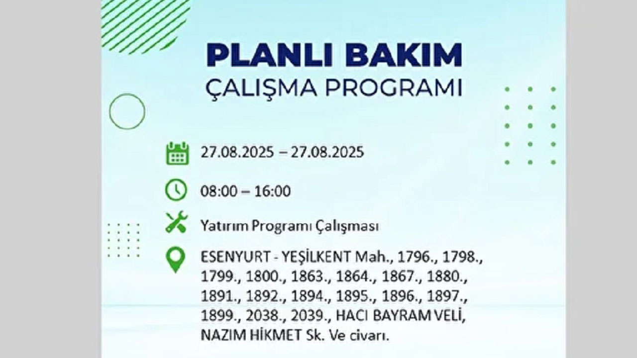 Foto - İstanbullular dikkat! Bu ilçelerde elektrikler kesilecek