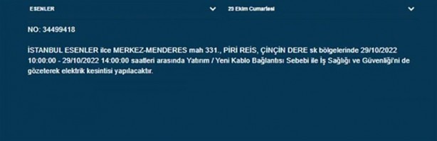 Foto - İstanbullular dikkat! Bugün 8 saat elektrikler kesilecek