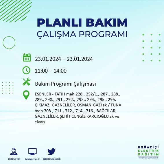 Foto - İstanbullular dikkat! Yarın 26 ilçede elektrikler kesilecek