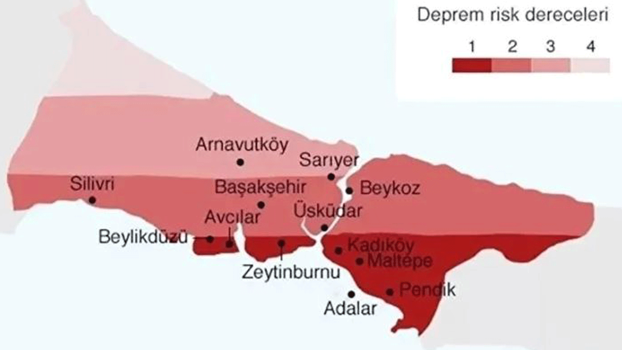 İstanbul'un depremde en riskli ilçeleri açıklandı