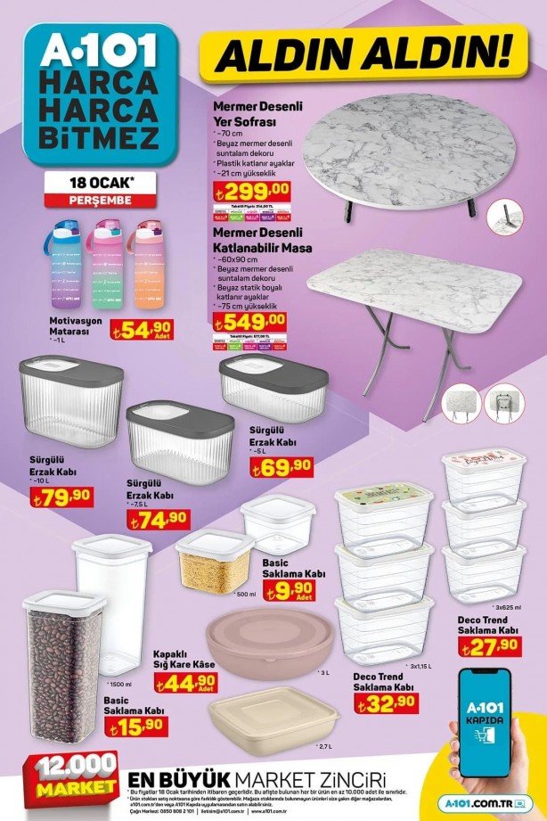 Foto - İşte 18 Ocak A101 Perşembe indirimli fiyat listesi