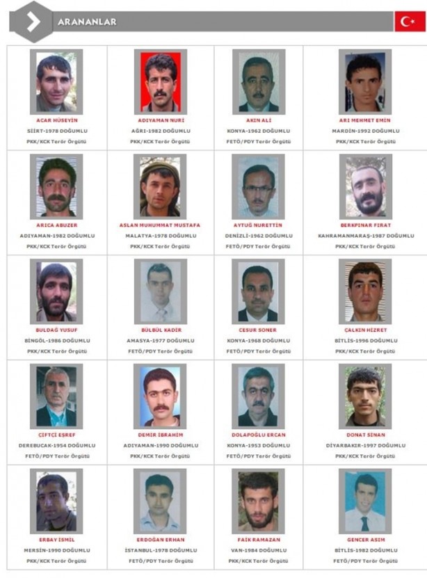 Foto - İşte aranan o teröristler