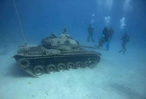 Foto - İşte batırılma nedeni! Akdeniz'in dibinde ABD yapımı tank