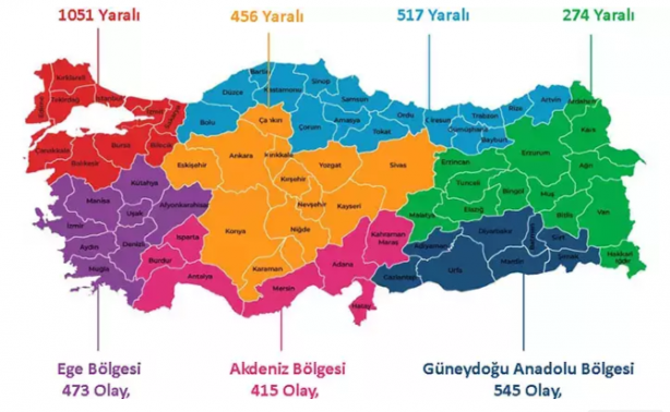 Foto - İşte birinci ve son sıradaki iller! Türkiye’nin tüyler ürperten haritası açıklandı