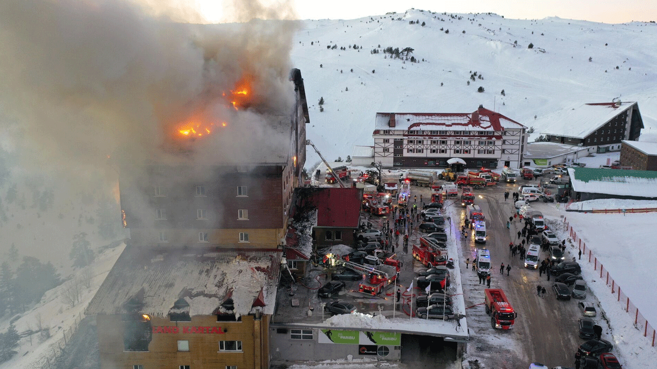 Foto - İşte Bolu Kartalkaya'daki yangının çıkış noktası