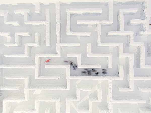 Foto - İşte dünyanın en büyük kar labirenti