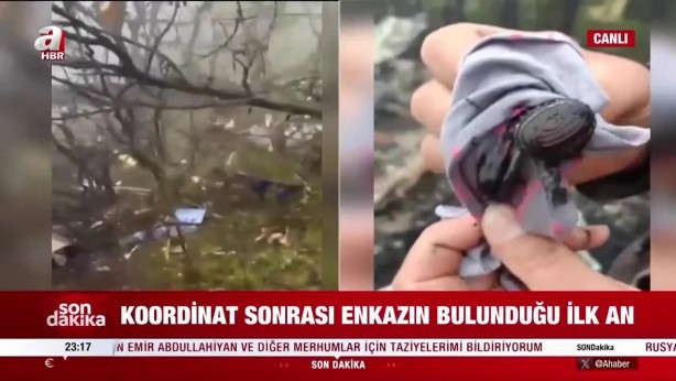 Foto - İşte koordinat sonrası enkazın bulunduğu ilk an! Reisi'nin yüzüğü enkazda bulundu