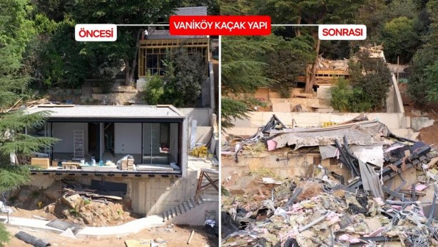 Foto - İşte öncesi ve sonrası! Kaçak villa buhar oldu