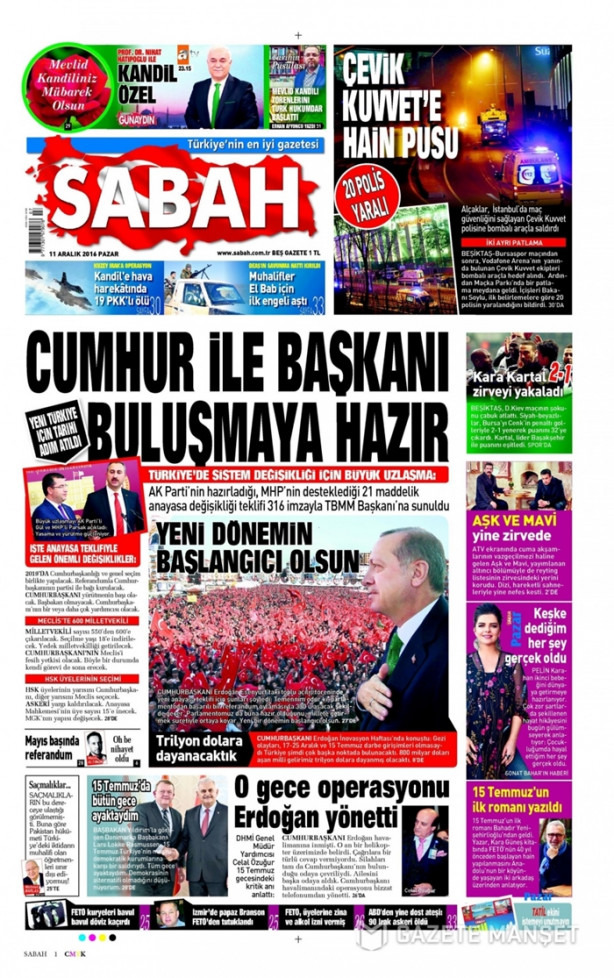 Foto - İşte patlama sonrası gazete manşetleri!