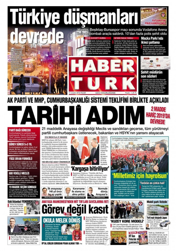 Foto - İşte patlama sonrası gazete manşetleri!