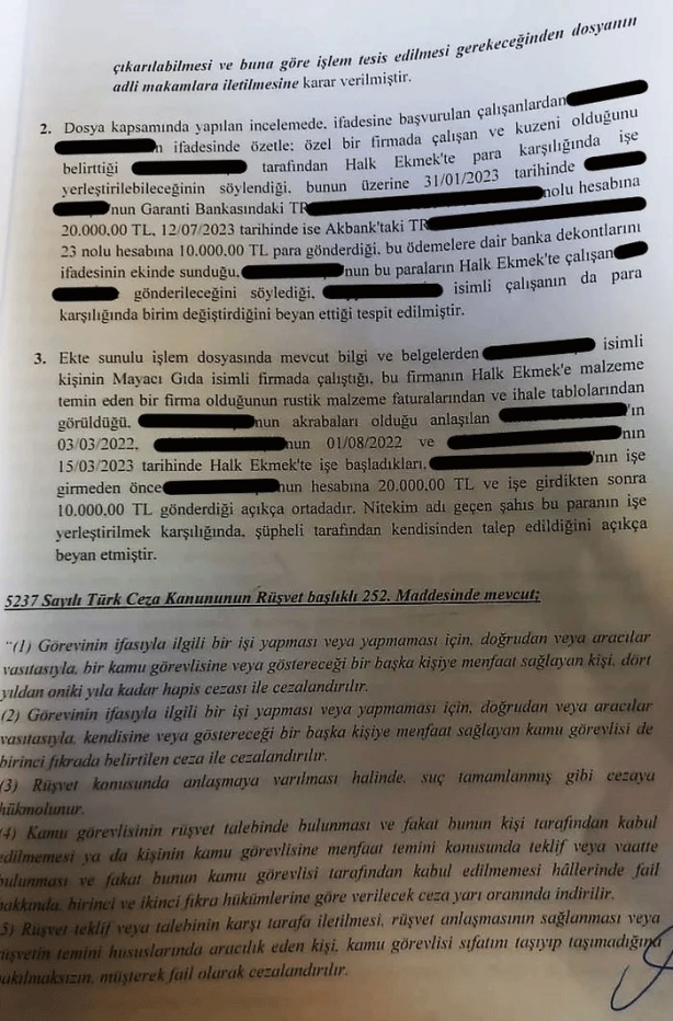 Foto - İşte rüşvet skandalının belgesi! Müfettişler tespit etti gözler yargıda