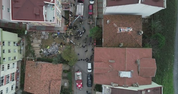 Foto - İşte Sancaktepe'deki helikopter kazasından ilk fotoğraflar...