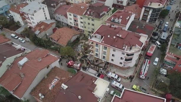 Foto - İşte Sancaktepe'deki helikopter kazasından ilk fotoğraflar...