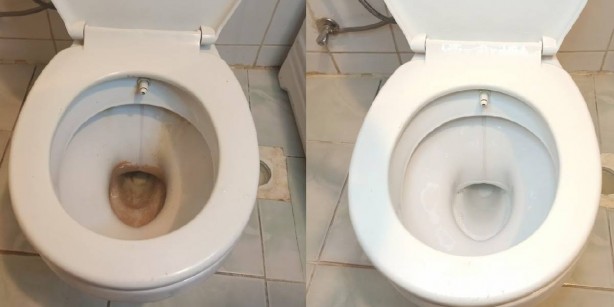 İşte sararmış klozetleri kar beyazına çeviren yöntem! Sadece bu iki malzemeye ihtiyacınız var! Anında kökünü kazıyor