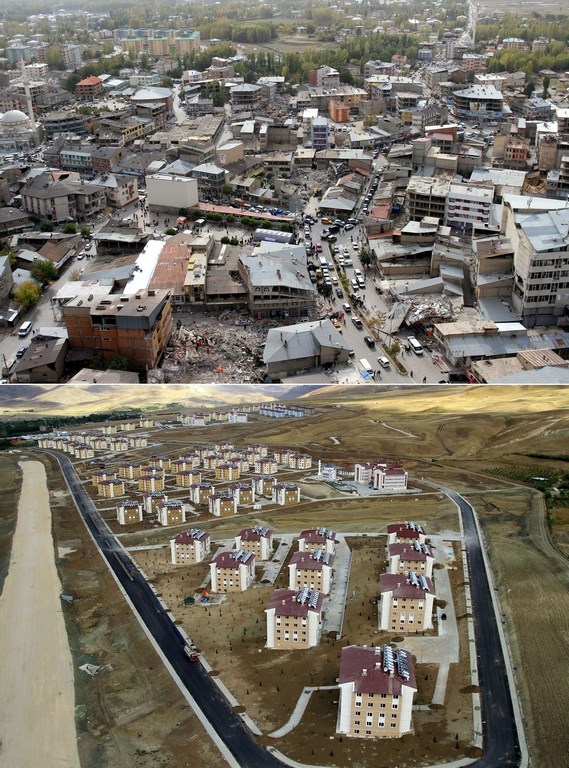 Foto - İşte Van depremi öncesi ve sonrası görüntüler
