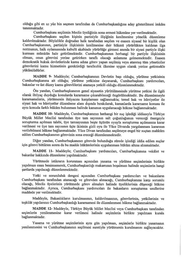 Foto - İşte yeni anayasa teklifinin tam metni