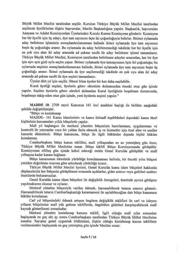 Foto - İşte yeni anayasa teklifinin tam metni