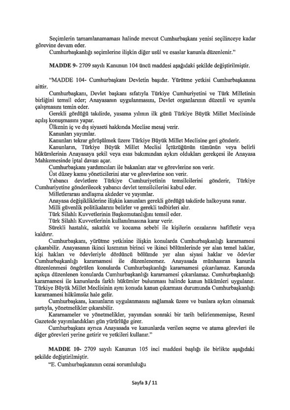 Foto - İşte yeni anayasa teklifinin tam metni