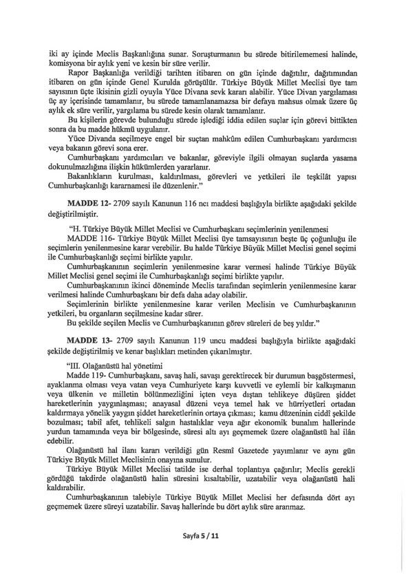 Foto - İşte yeni anayasa teklifinin tam metni