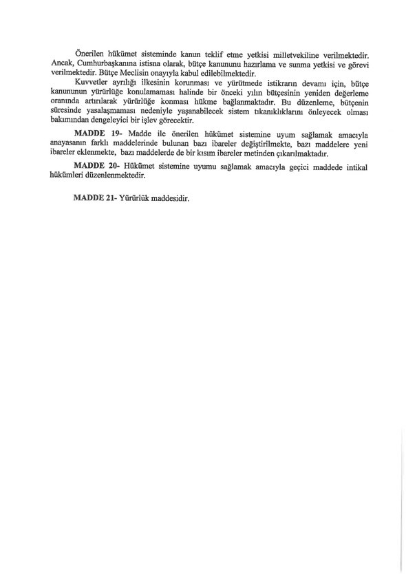 Foto - İşte yeni anayasa teklifinin tam metni