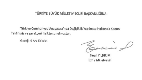 İşte yeni anayasa teklifinin tam metni