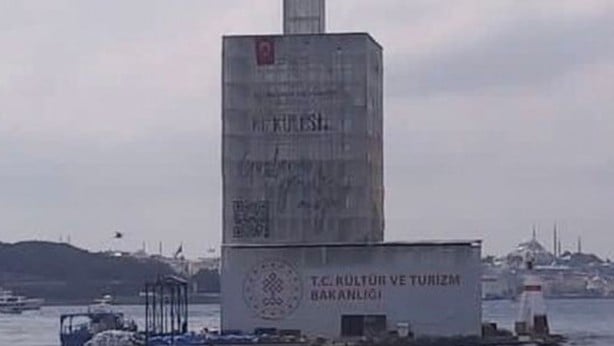  İşte yıkıldığı iddia edilen Kız Kulesi'nin son kareleri