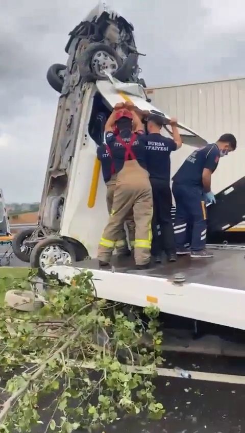 Foto - İstese bile yapamazdı! Kazanın sonunu gören gözlerine inanamadı