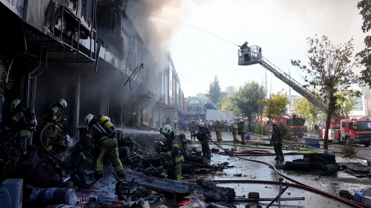 Foto - İSTOÇ'taki yangından feci görüntüler