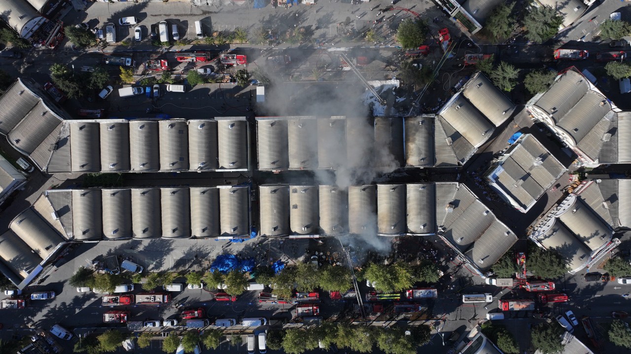 Foto - İSTOÇ'taki yangından feci görüntüler