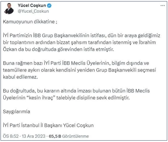 Foto - İYİ Parti karıştı! İbrahim Özkan'ın istifası sonrası yeni gelişme: O karara imza atan üyelere "kesin ihraç"