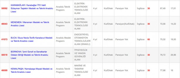 Foto - İzmir Anadolu fen mesleki ve teknik anadolu lisesi imam hatip lisesi taban puanı yüzdelik dilimleri 2022: