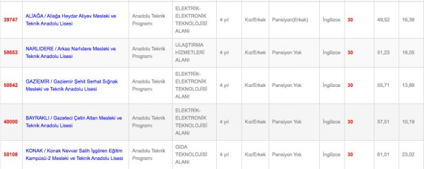 Foto - İzmir Anadolu fen mesleki ve teknik anadolu lisesi imam hatip lisesi taban puanı yüzdelik dilimleri 2022:
