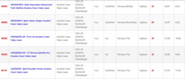 Foto - İzmir Anadolu fen mesleki ve teknik anadolu lisesi imam hatip lisesi taban puanı yüzdelik dilimleri 2022: