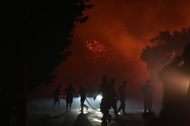 Foto - İzmir, Urla yangını böyle görüntülendi