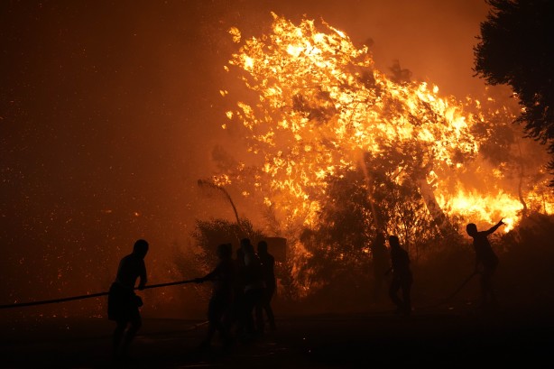 Foto - İzmir, Urla yangını böyle görüntülendi