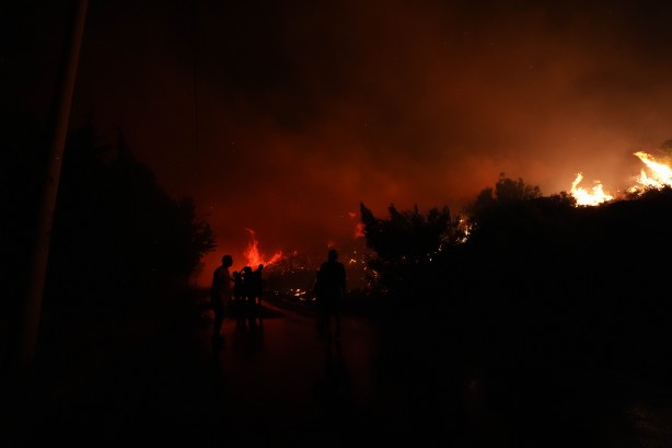 Foto - İzmir, Urla yangını böyle görüntülendi