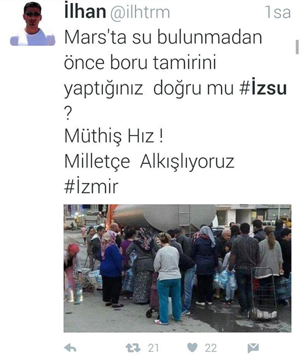 Foto - İzmir'deki su kesintisini böyle tiye aldılar