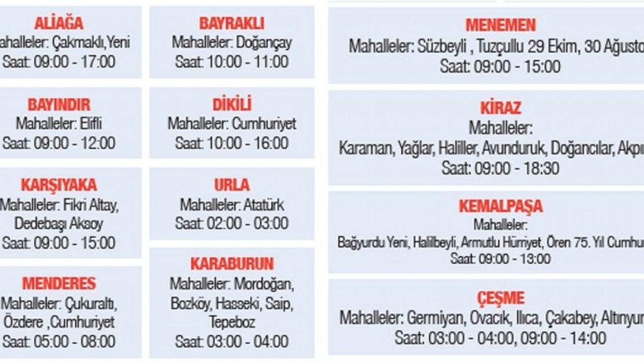 Foto - İzmir’de bugün büyük elektrik kesintisi var!
